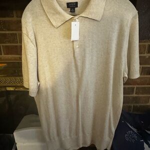 J. Crew Men's Beige Polo Shirt